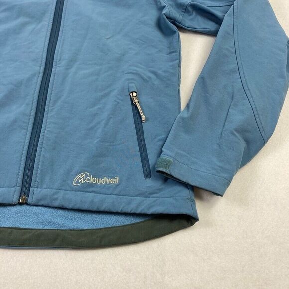 Cloudveil Jacket Women's Medium Blue Maize Cyclone Serendipity Soft Shell - Picture 3 of 16